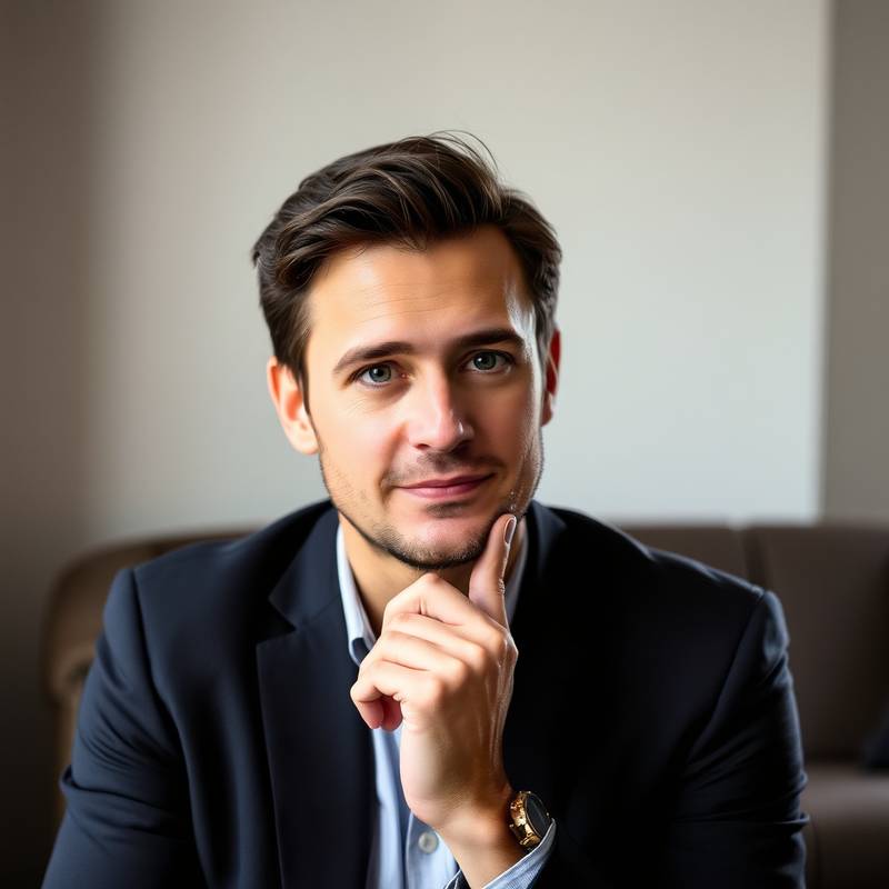 Julian Vance, Co-founder and Head of Operations of ArtSpace Interiors, looking thoughtful.